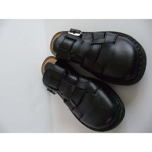 Vintage Born Hand Crafted Footwear Women's Shoe Black Leather Woven Silve Buckle - Picture 4 of 7